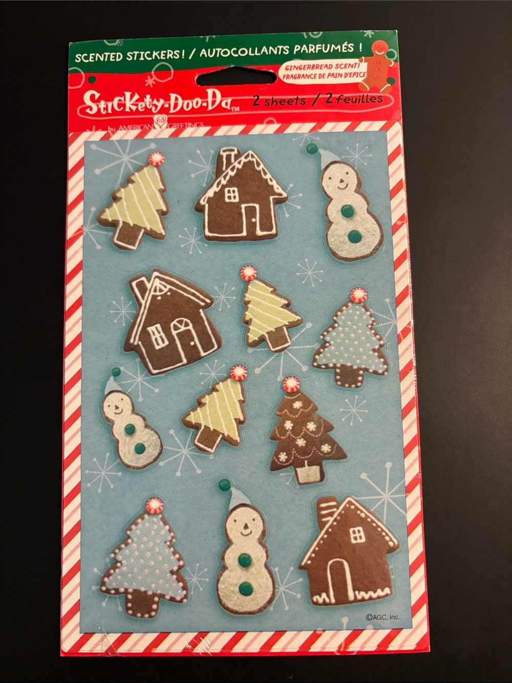 Vintage Stickety-Doo-Da Gingerbread Christmas Scented Stickers NIP